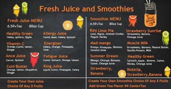 Fresh Squeezed Juice and Smoothies