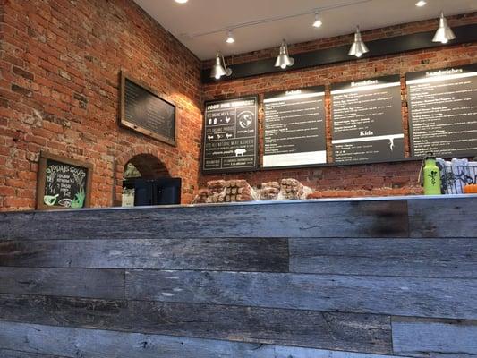 Front Menu Counter (all locally sourced ingredients!)