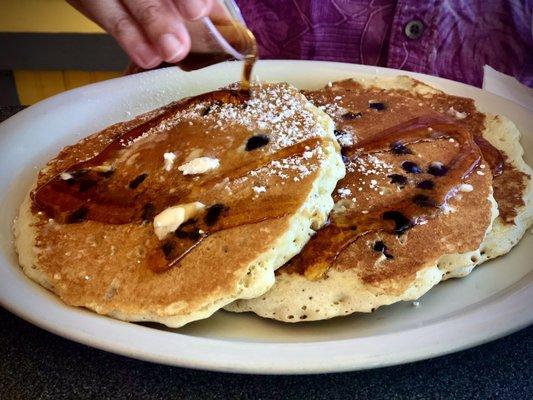 Great pancakes, real Vermont maple syrup