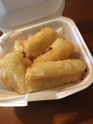 Fried Yucca, so good.