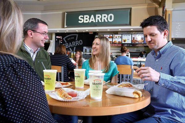 Sbarro serves the Original XL New York style pizza slices hand-made fresh daily.