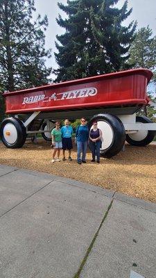 First stop on our tour-Big Red Flyer in Riverfront Park