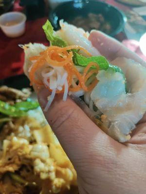 Don't make spring rolls if you can't roll them or use fresh shrimp.