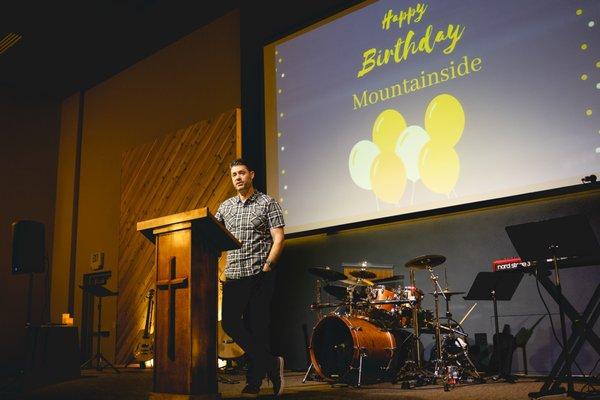 Sunday service on Mountainside's 14th birthday