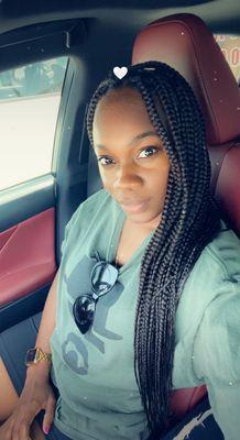 Knotless braids (largeish)