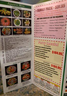 Orient House Express menu - Chinese & Japanese cuisine - cash specials.