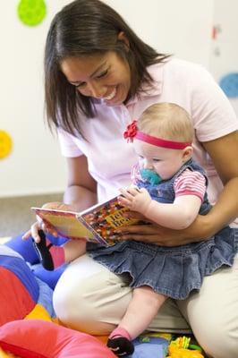 We take infants from 3-months old.  Our 3:1 student-to-teacher ratios provide babies with the nurturing and special attention they need.