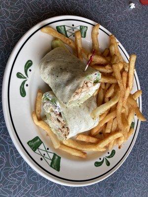 Chicken souvlaki wrap