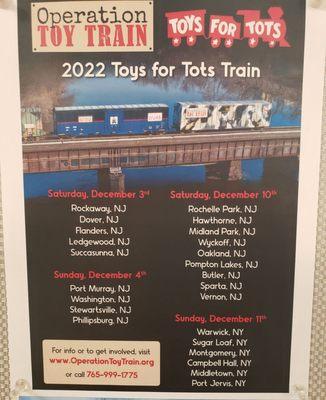 2022 Toys for Tots Train Schedule