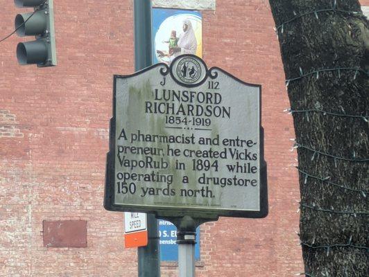 Lunsford Richardson Historical Marker, Greensboro