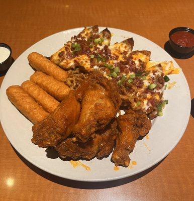 Damon's Wings, Mozzarella Sticks, Potato Skins