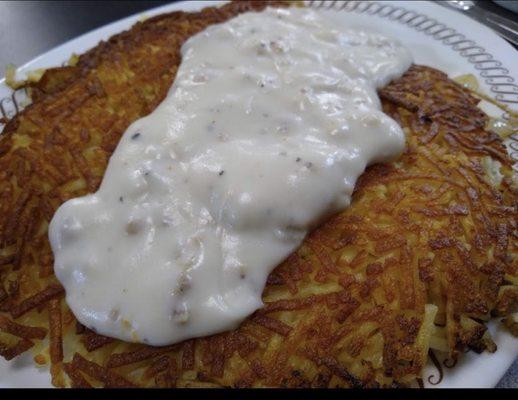 Hash browns n gravy