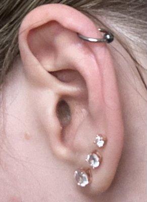 Helix Piercing done at Tribal Rites