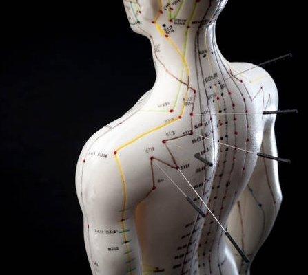 Acupuncture stimulates acupoints along the channels of the body.