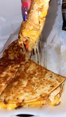 Salmon quesadilla