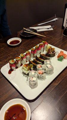 Hot Maki (top), Spider (Middle), & Crab Roll (Bottom)