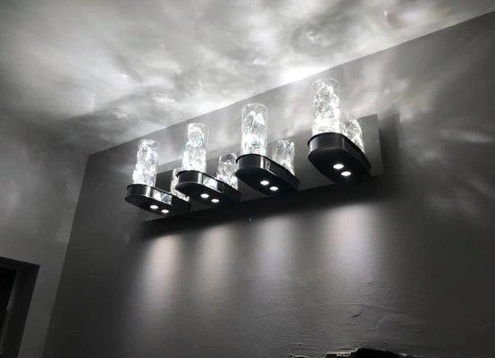 Vanity light installs.