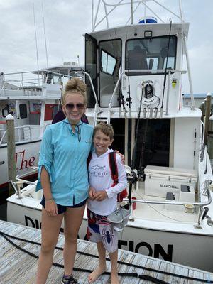 The third generation of Distraction Charters fisher people!  What an amazing time our group had with Captain Troy and Sam!