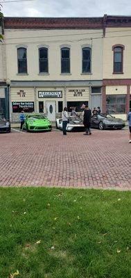 Legends Bar in Franklinville New York, with some legends parked in front....