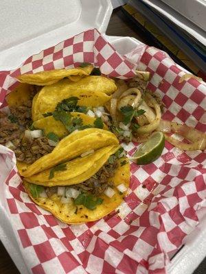 Beef street tacos