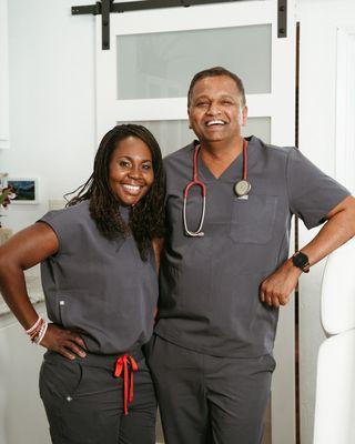 Dr. Nandeesh Veerappa and Nurse Practitioner, Gifty Aidoo