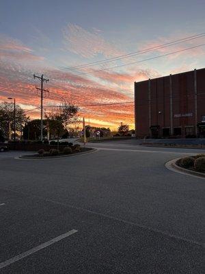 View of sunset