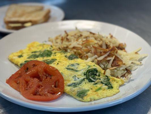 Spinach omelette