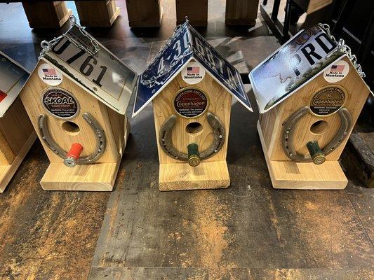 Cute Montana license plate bird houses