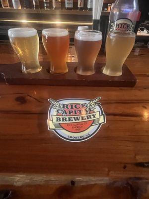 Rice beer flight and sticker