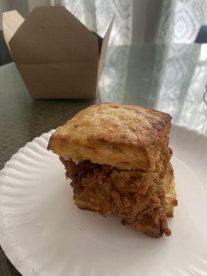 Honey chicken biscuit