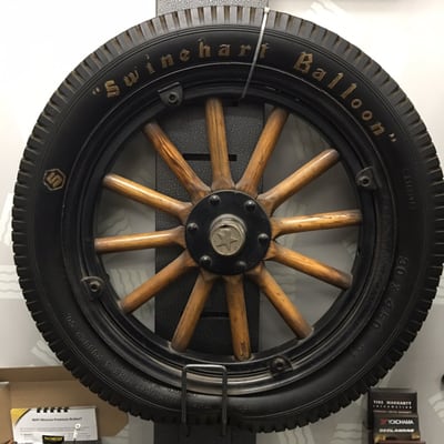 One of the first tires they ever changes when the business started years ago...