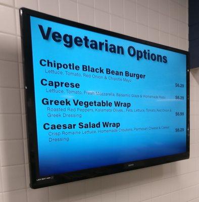 Menu, Page 3 - Vegetarian Options (2021)