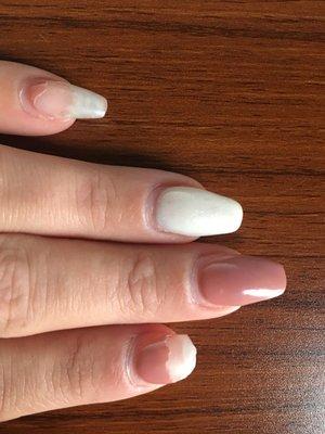 My nail completely broke! And another peeled.