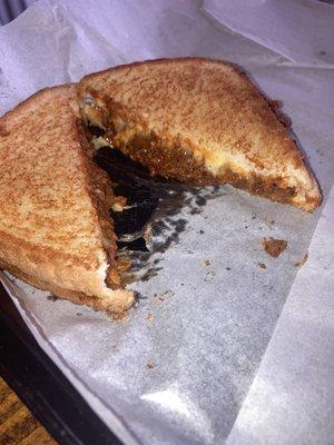 Infamous Jenny's Chili Grilled Cheese