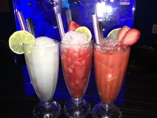 Lemonade slushy, watermelon slushy, and strawberry Lucas! Mmm so refreshing!