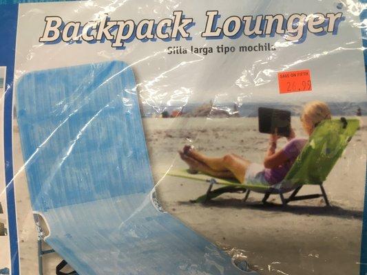 Lounge chair with price tag $26.99 that the owner said was a mistake and tried to charge $29.99