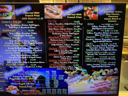 New menu design