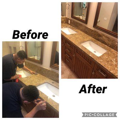 Countertop polishing