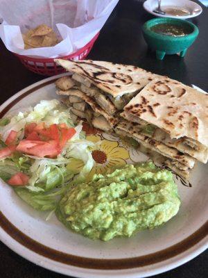 Chicken fajita quesadillas