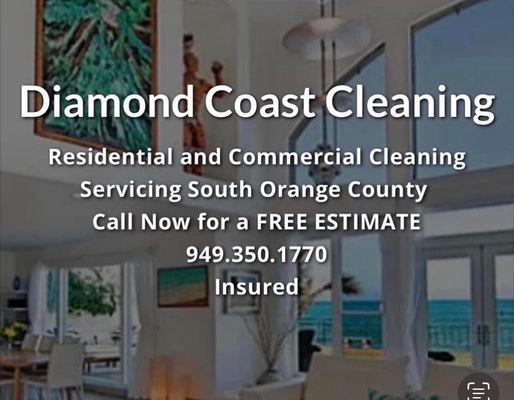 Diamond Coast offers commercial and residential cleaning.