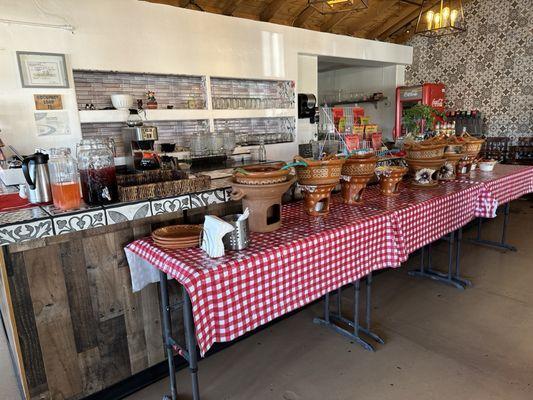 Vegan Breakfast Buffet includes Coffee, Lemonade & Juice