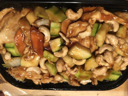 Cashew chicken. Was good!