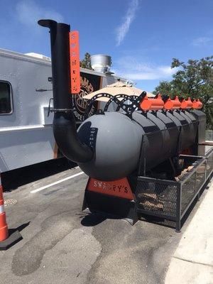 20-feet of wood  barbecue.