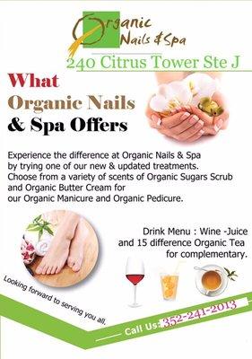 What Organic Nails Spa offers