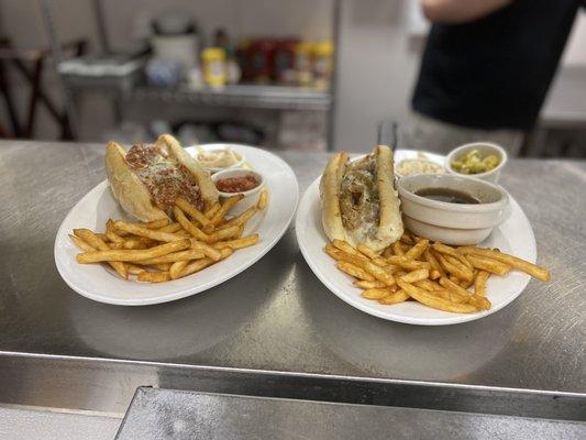 Italian beef and meatball sub