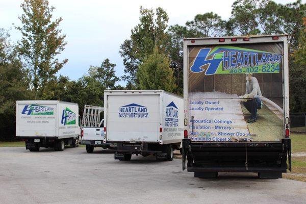 Part of our truck fleet ready to serve the community.