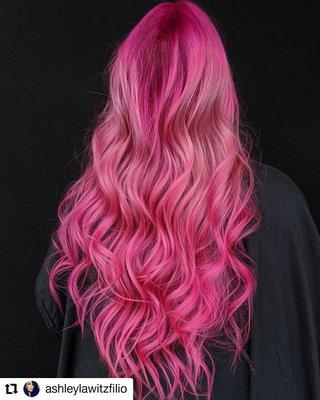 Pink hair by Ashley F.