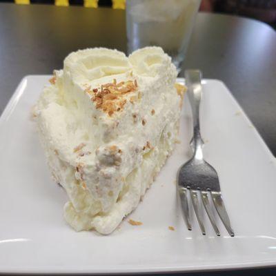 An amazing slice of Coconut Cream Pie !