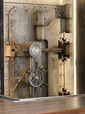 Original Vault of the bank behind the bar.