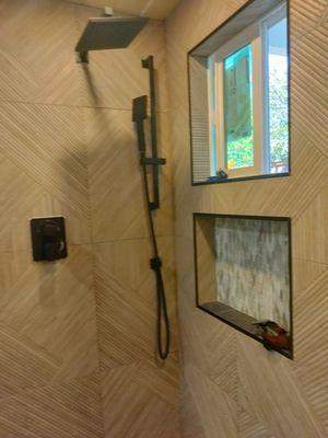 This is nice bathroom,I can help you convert your old shower to a New one